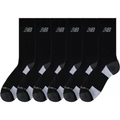 New Balance LAS51356, Performance Crew Socks, Black