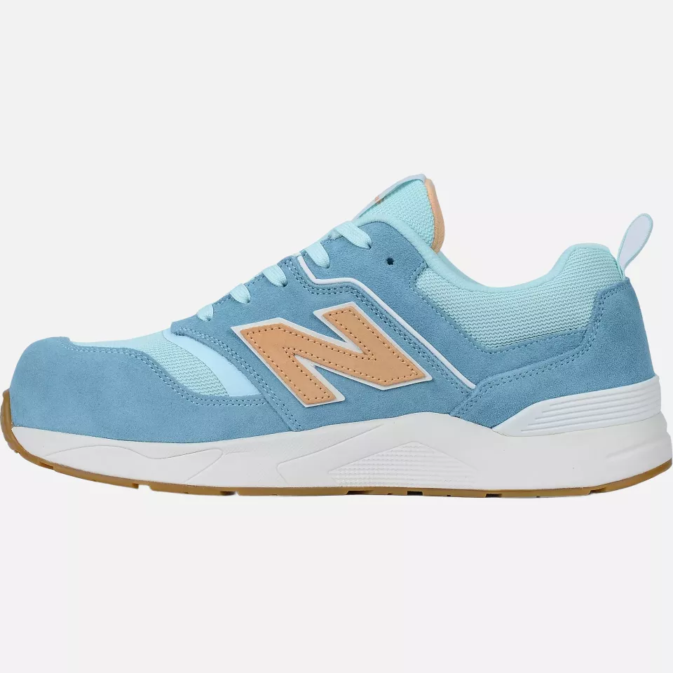 New Balance WEELCAP-2944, Elite Lite Damen Sicherheitsschuh S1 PL HRO FO SC SR Milchblau/Orange, image 3, gallery thumbnail