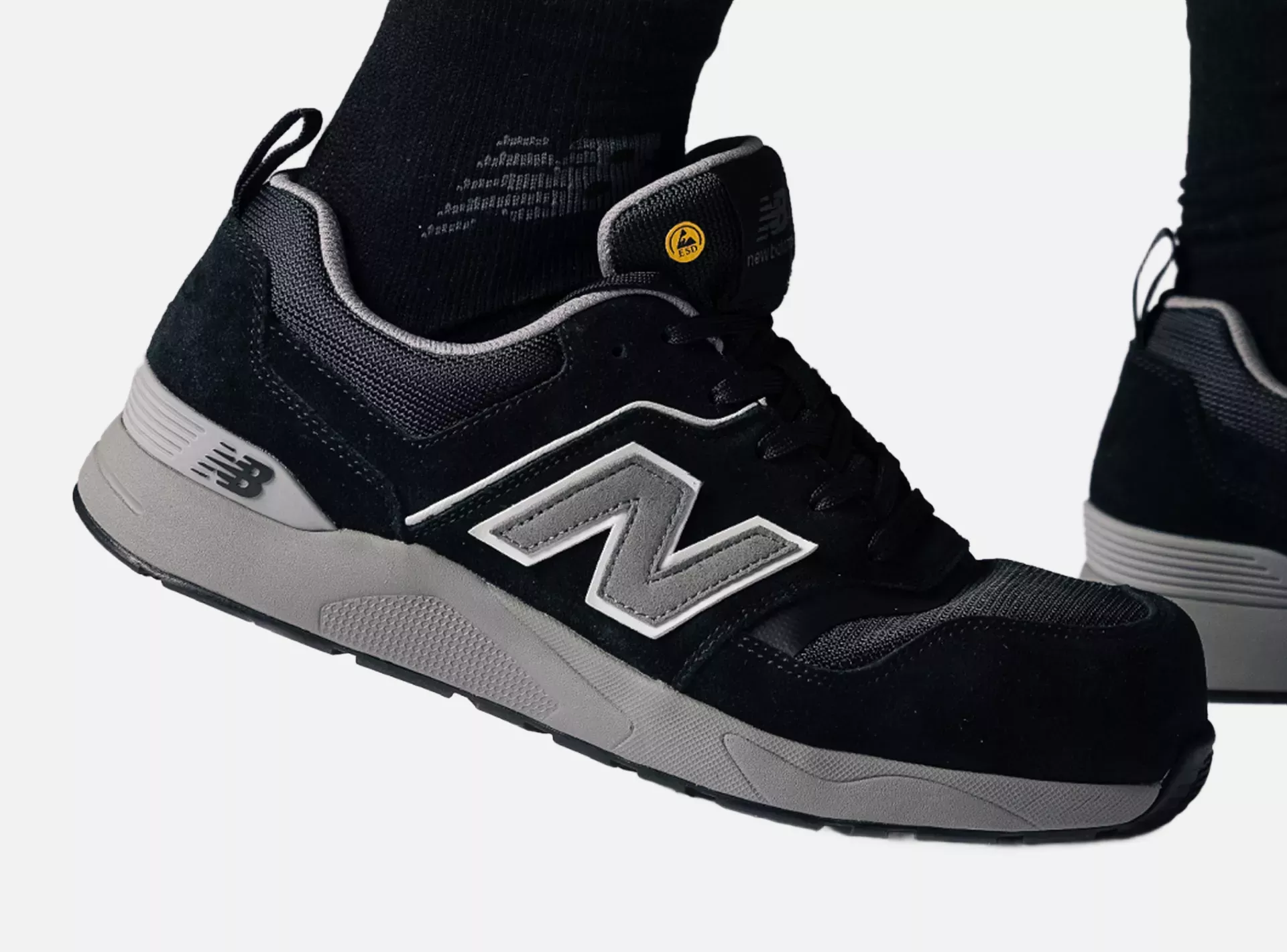 New Balance MEELCAP-1012, Elite Lite Herren Sicherheitsschuhe S1 PL HRO FO SC SR Schwarz/Grau, image 13