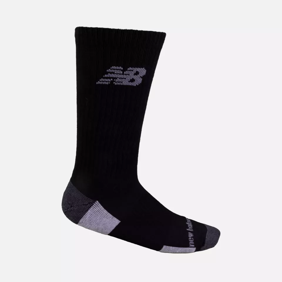 New Balance LAS51356, Performance Crew Socks, Black, image 3, gallery thumbnail
