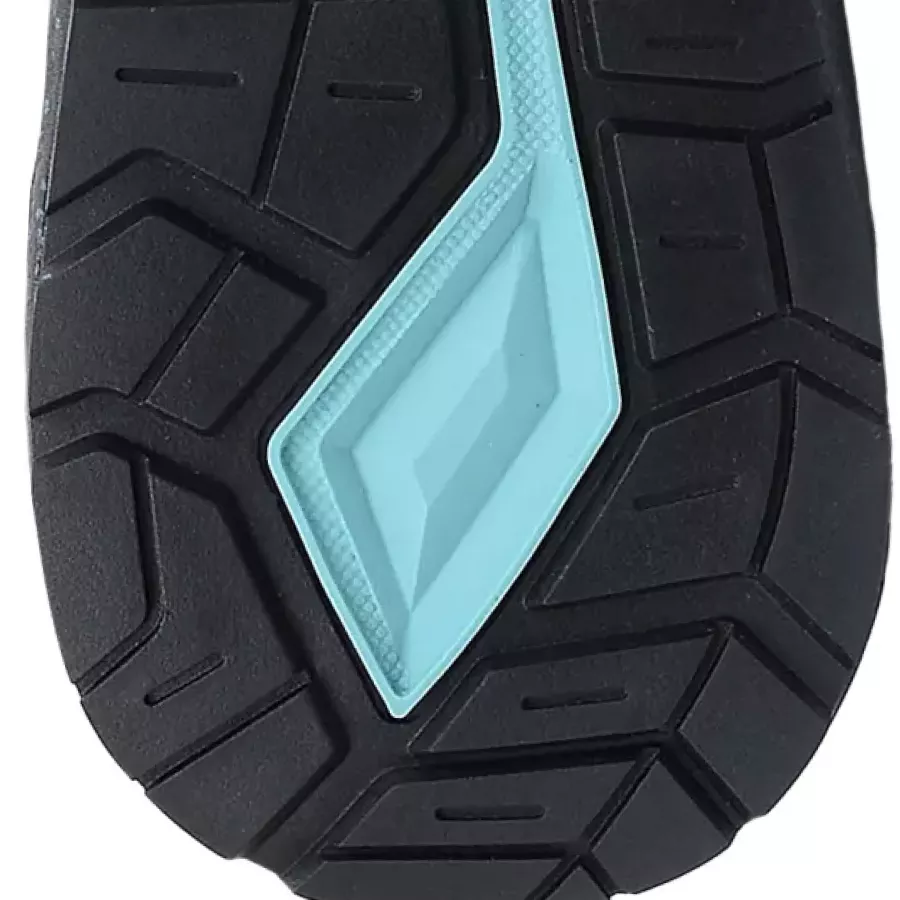 Die **rutschhemmende Laufsohle** sorgt für Stabilität und Sicherheit auf nassen oder glatten Oberflächen.