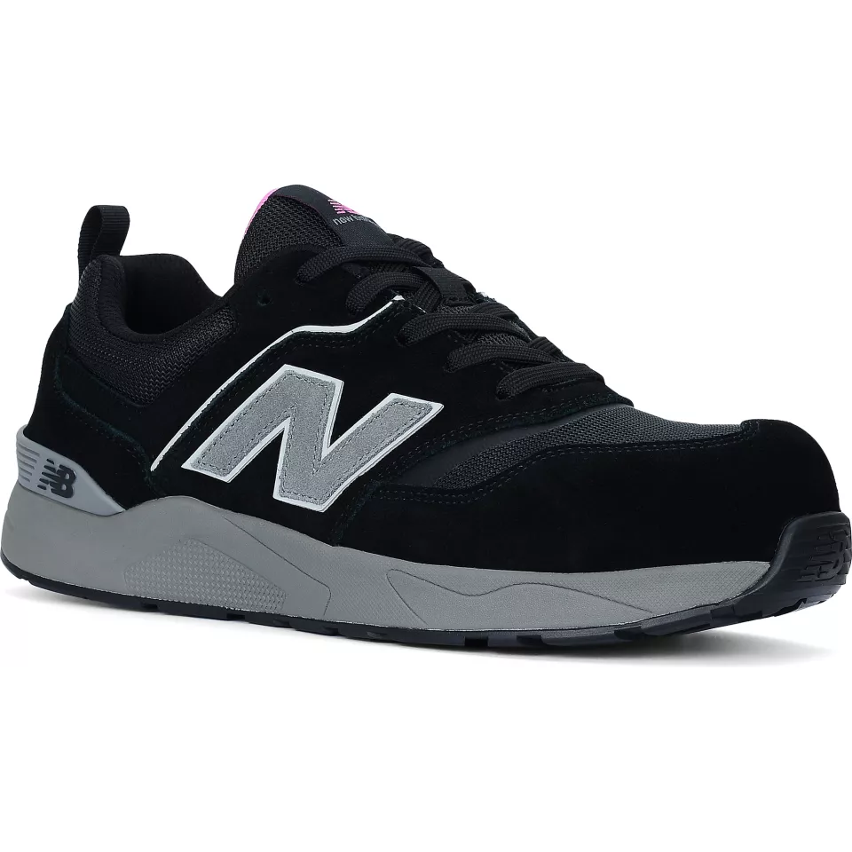 New Balance WEELCAP-1063, Elite Lite Womens Safety Shoe S1 PL HRO FO SC SR Black/rose, image 1, gallery thumbnail