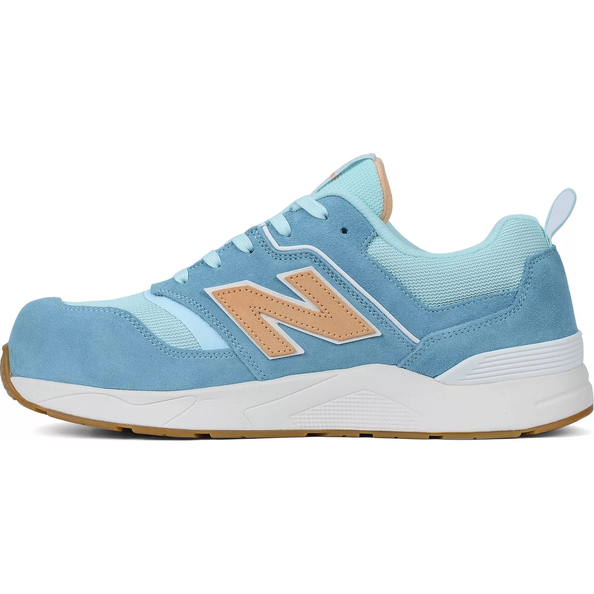 New Balance WEELCAP-2944, Elite Lite Womens Safety Shoe S1 PL HRO FO SC SR Milky Blue/orange, image 3
