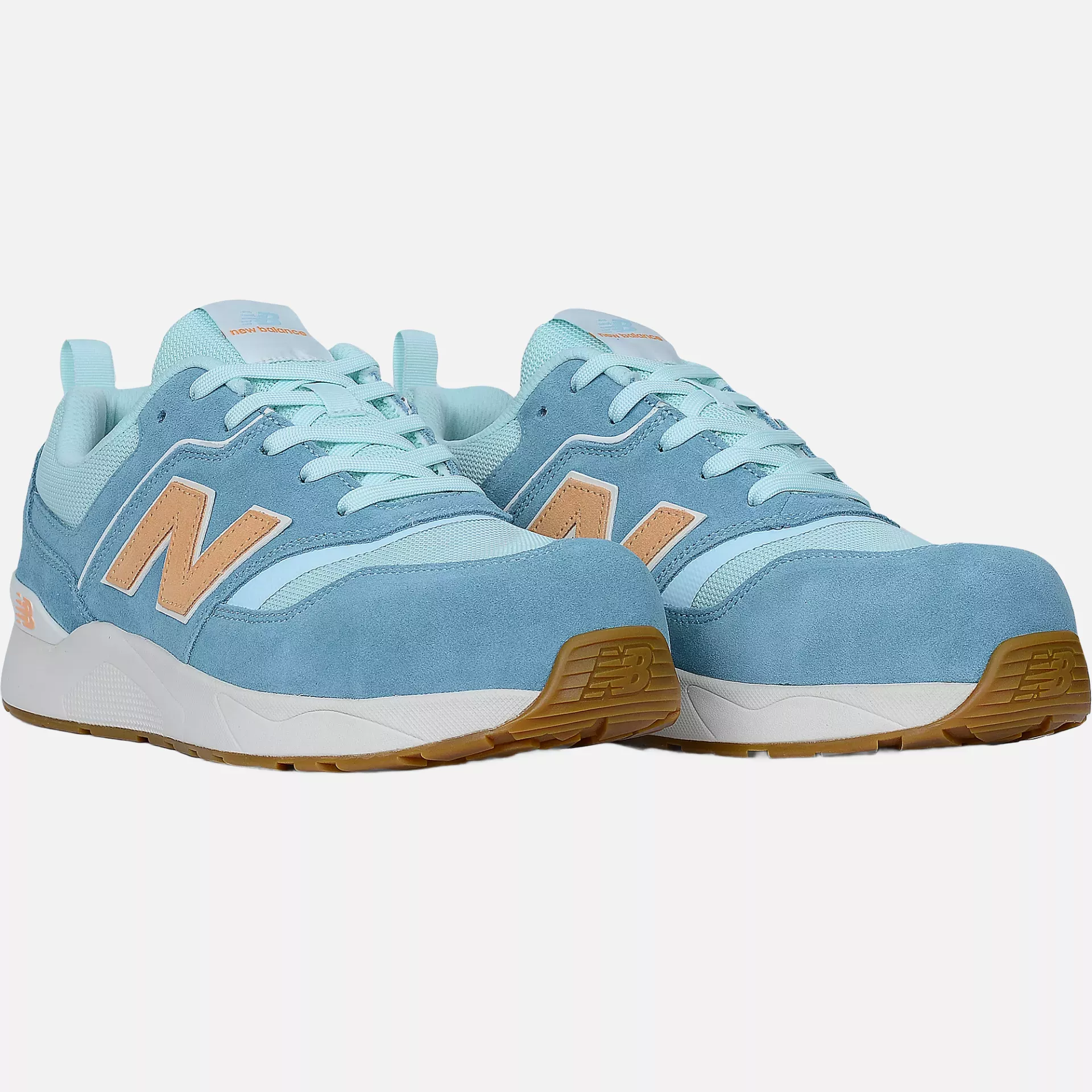 New Balance WEELCAP-2944, Elite Lite Damen Sicherheitsschuh S1 PL HRO FO SC SR Milchblau/Orange, image 7