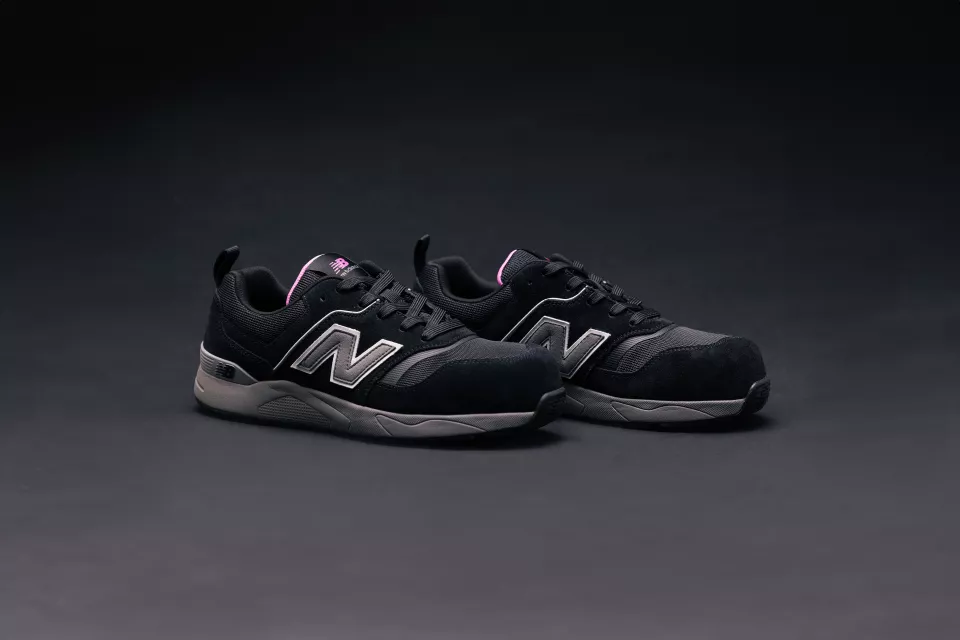 New Balance WEELCAP-1063, Elite Lite Womens Safety Shoe S1 PL HRO FO SC SR Black/rose, image 10, gallery thumbnail