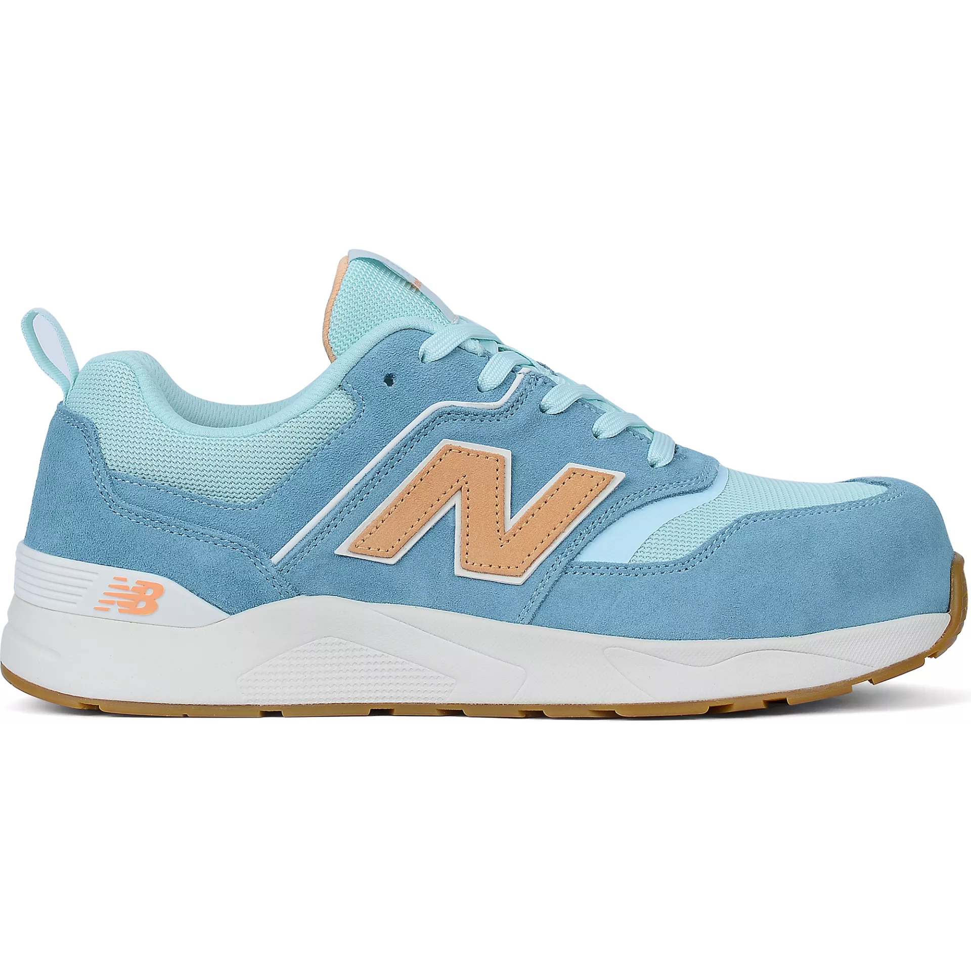 New Balance WEELCAP-2944, Elite Lite Womens Safety Shoe S1 PL HRO FO SC SR Milky Blue/orange, image 2