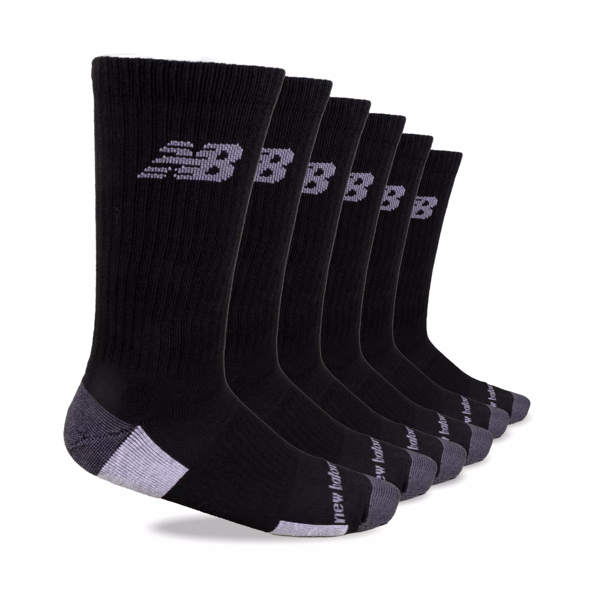 New Balance LAS51356, Performance Crew Socken, Schwarz, image 2