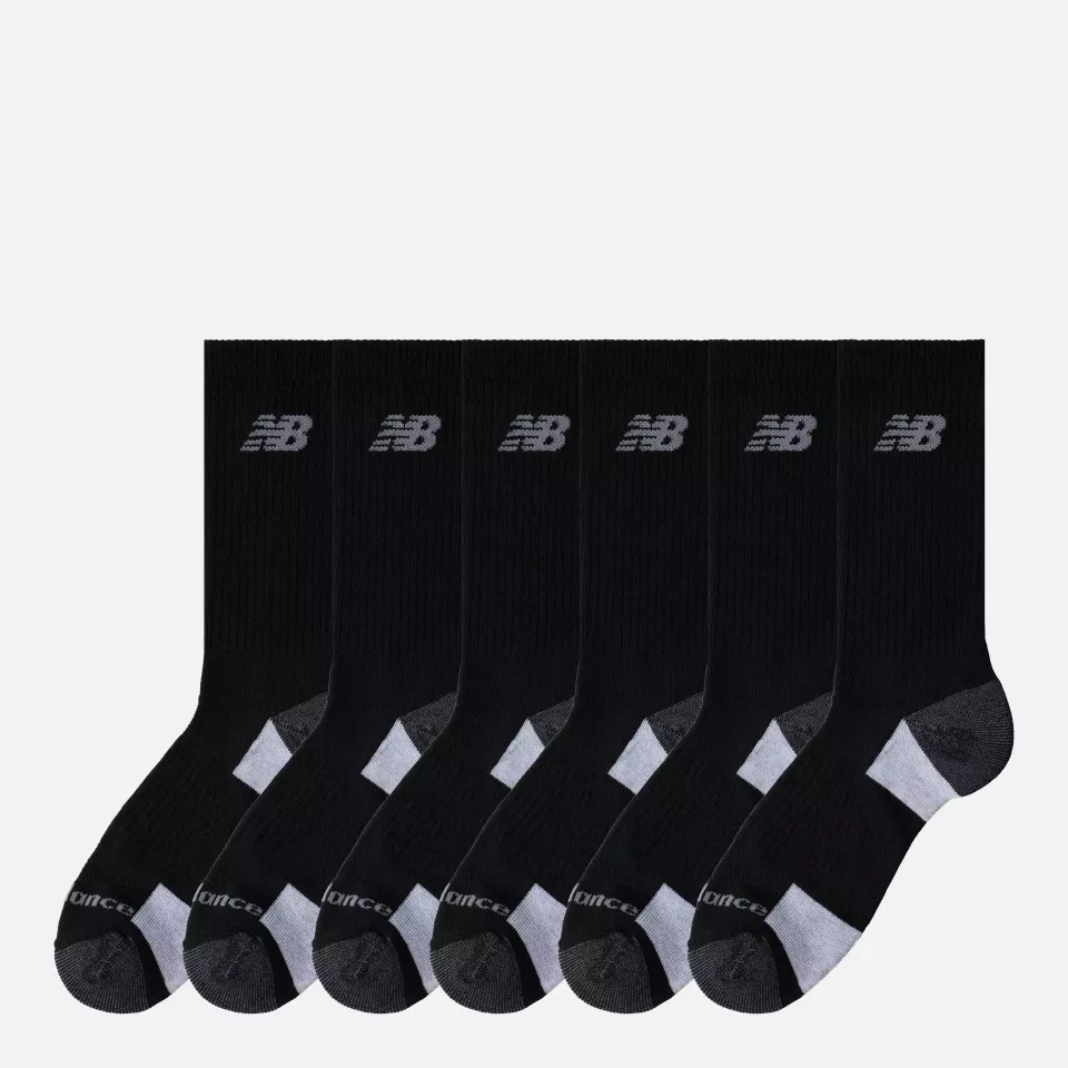 New Balance LAS51356, Performance Crew Socks, Black, image 4, gallery thumbnail