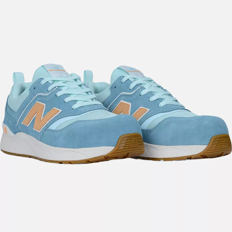 New Balance WEELCAP-2944, Elite Lite Damen Sicherheitsschuh S1 PL HRO FO SC SR Milchblau/Orange, image 7, gallery thumbnail