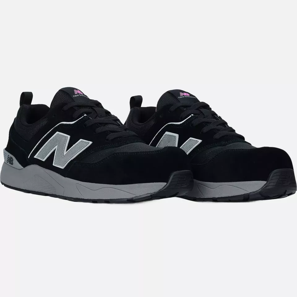 New Balance WEELCAP-1063, Elite Lite Womens Safety Shoe S1 PL HRO FO SC SR Black/rose, image 6, gallery thumbnail