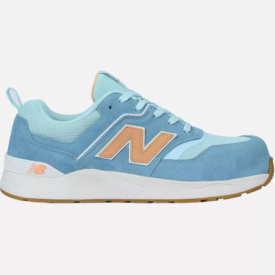New Balance WEELCAP-2944, Elite Lite Damen Sicherheitsschuh S1 PL HRO FO SC SR Milchblau/Orange, image 2, gallery thumbnail