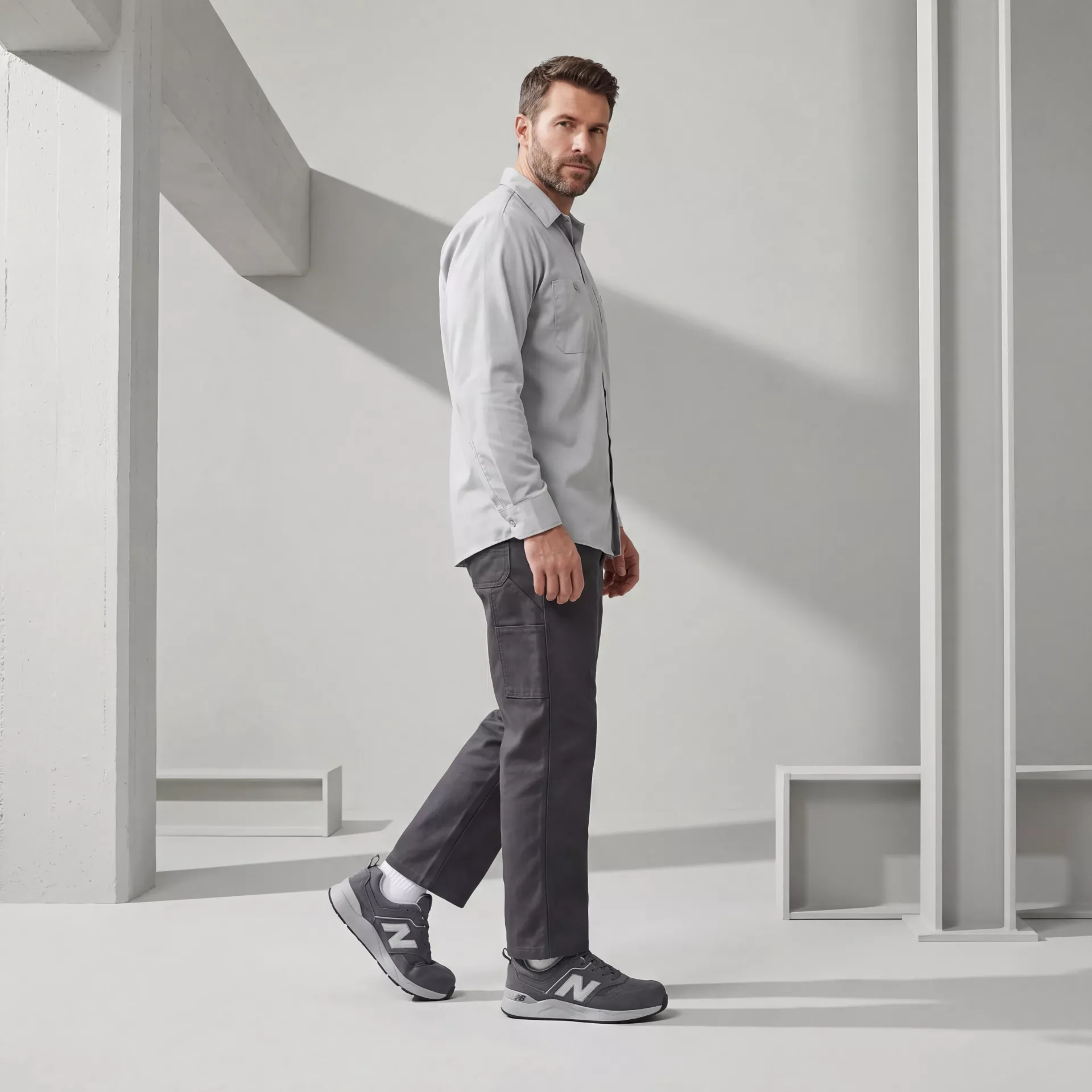 New Balance MEELCAP-1211, Elite Lite Mens Safety Shoes S1 PL HRO FO SC SR Grey/white, image 13