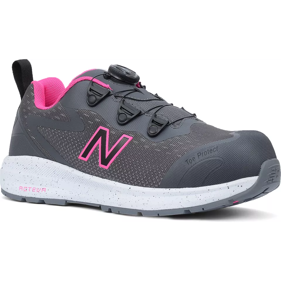 New Balance WIDLOGIBOA-1264, Logic Boa Womens Sicherheitsschuhe S1 P, Grau / Pink