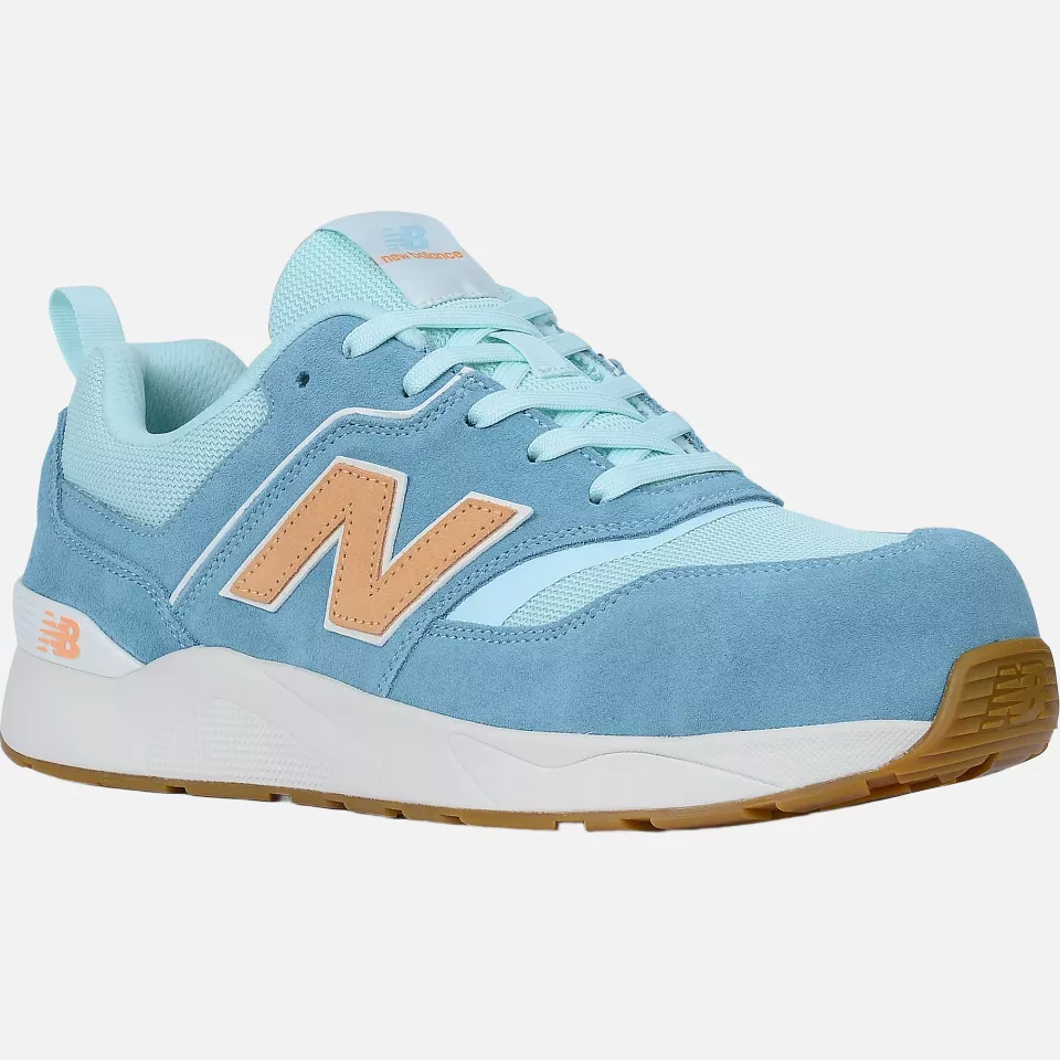 New Balance WEELCAP-2944, Elite Lite Damen Sicherheitsschuh S1 PL HRO FO SC SR Milchblau/Orange, image 1, gallery thumbnail