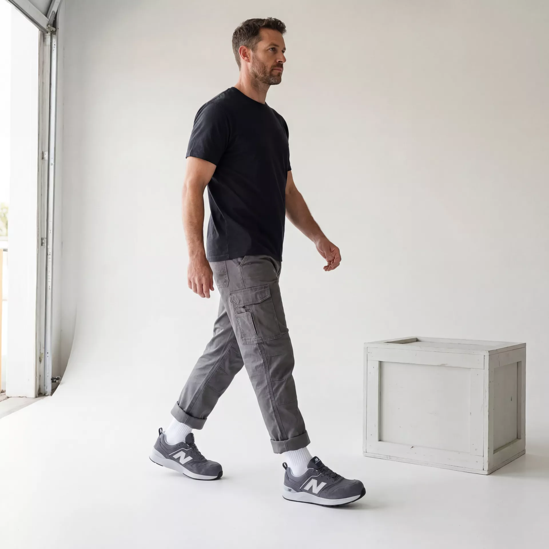 New Balance MEELCAP-1211, Elite Lite Mens Safety Shoes S1 PL HRO FO SC SR Grey/white, image 9