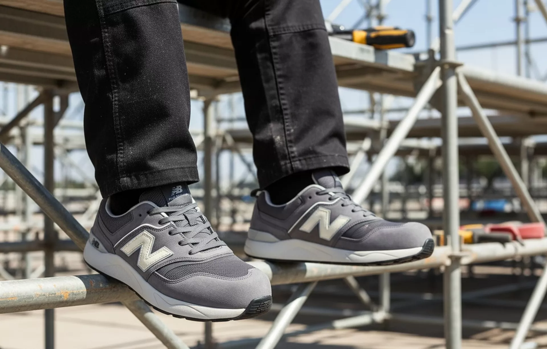 New Balance MEELCAP-1211, Elite Lite Mens Safety Shoes S1 PL HRO FO SC SR Grey/white, image 12
