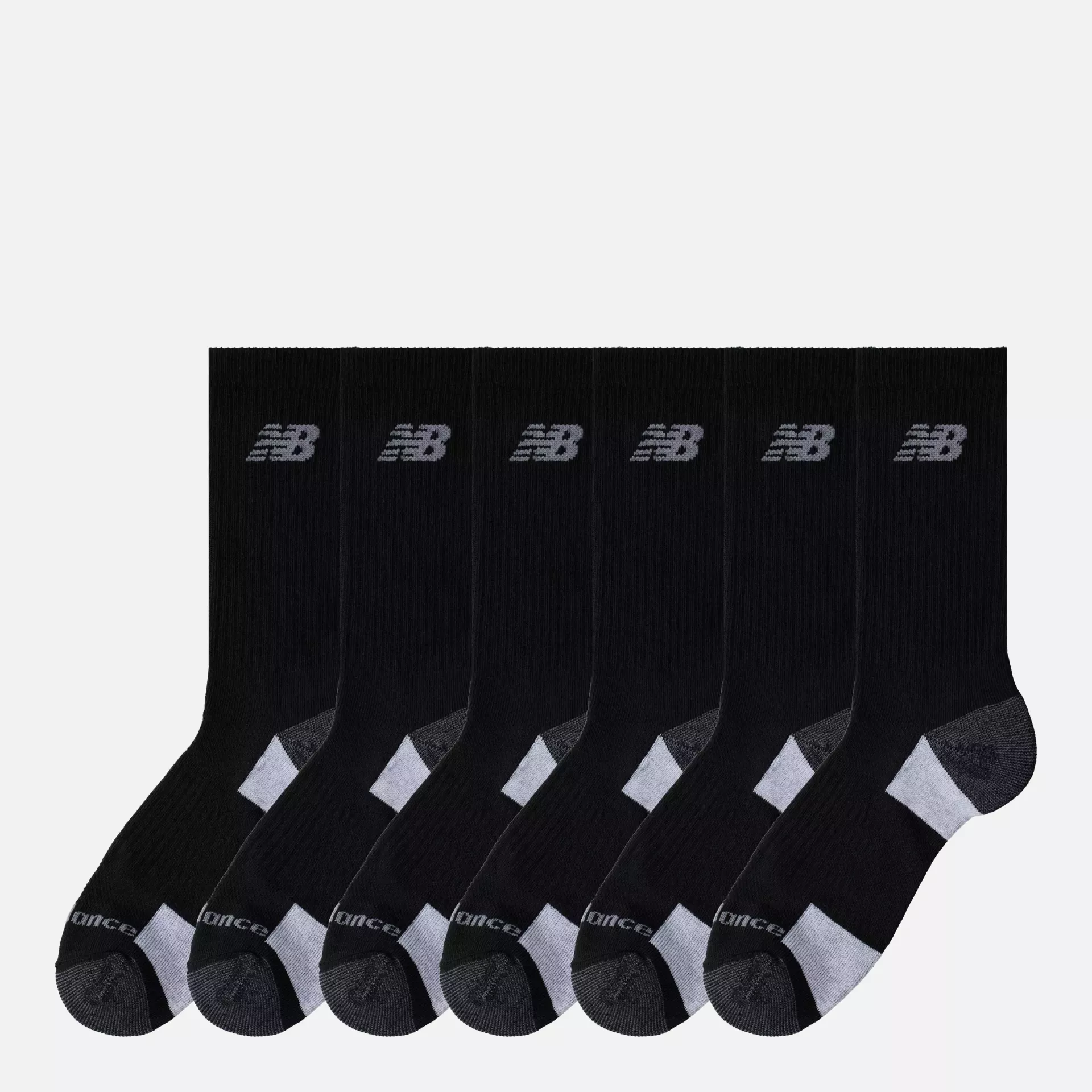 New Balance LAS51356, Performance Crew Socks, Black, image 4