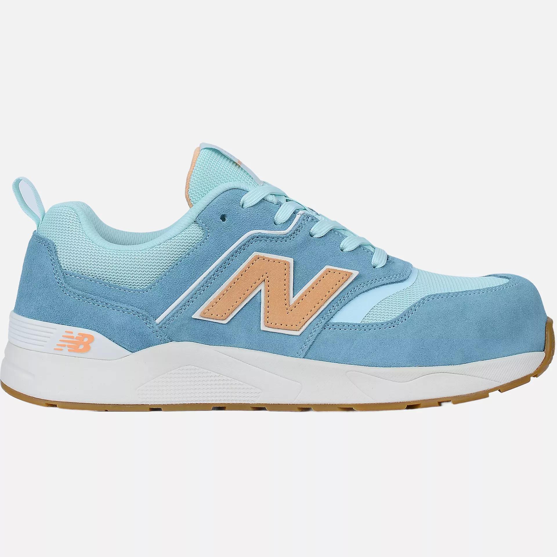 New Balance WEELCAP-2944, Elite Lite Damen Sicherheitsschuh S1 PL HRO FO SC SR Milchblau/Orange, image 2