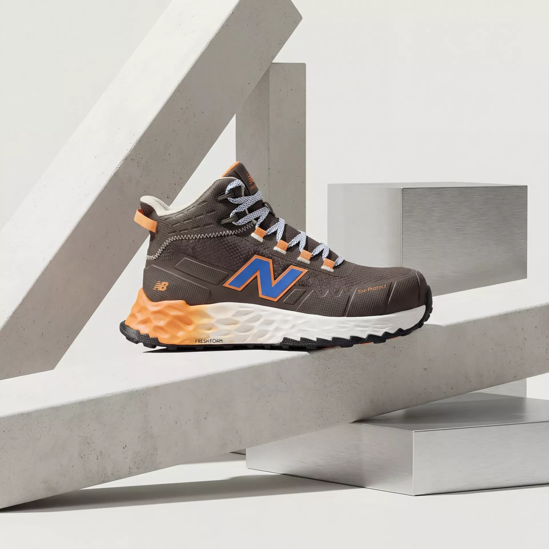 New Balance MEFCMCAP2E-5644, Cremorne Mid Sicherheitsstiefel S3L, Schokolade / Orange, image 11