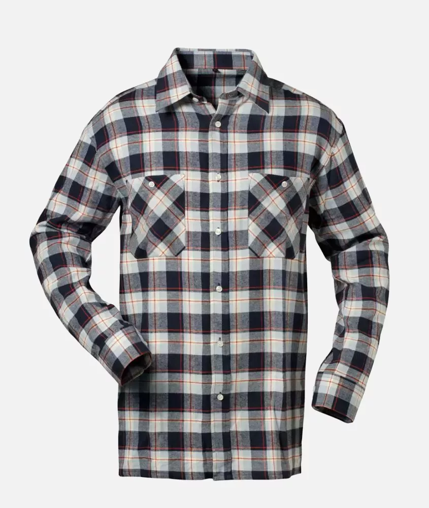 Craftland 1724, OHIO Flannel Shirt, Navy/Blue/Red Checked, image 1