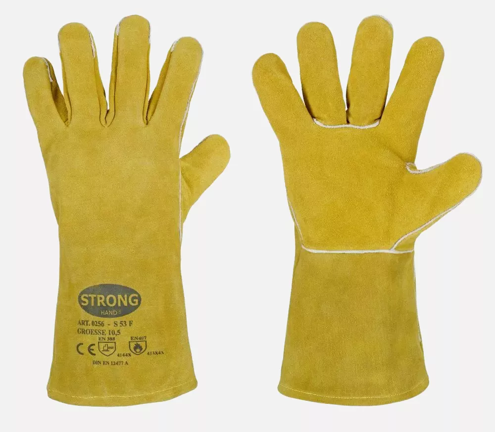 Stronghand 0256, S 53 F Cowsplit Leather Gloves, Size 12, image 1