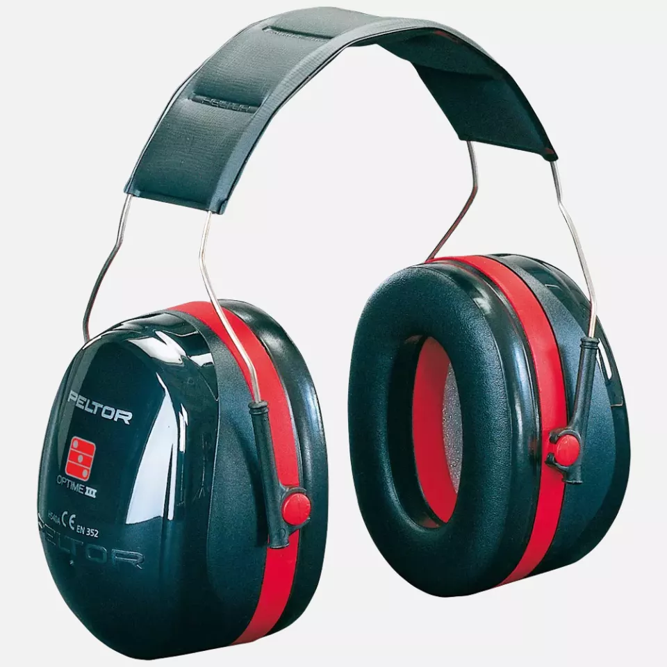 3M 4124, PELTOR OPTIME III Capsule Ear Protection, Red, image 1, gallery thumbnail