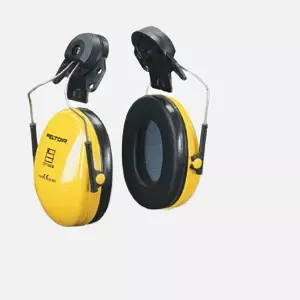 3M 4134, PELTOR OPTIME I Helmet Clamp Ear Protectors, Yellow, image 1