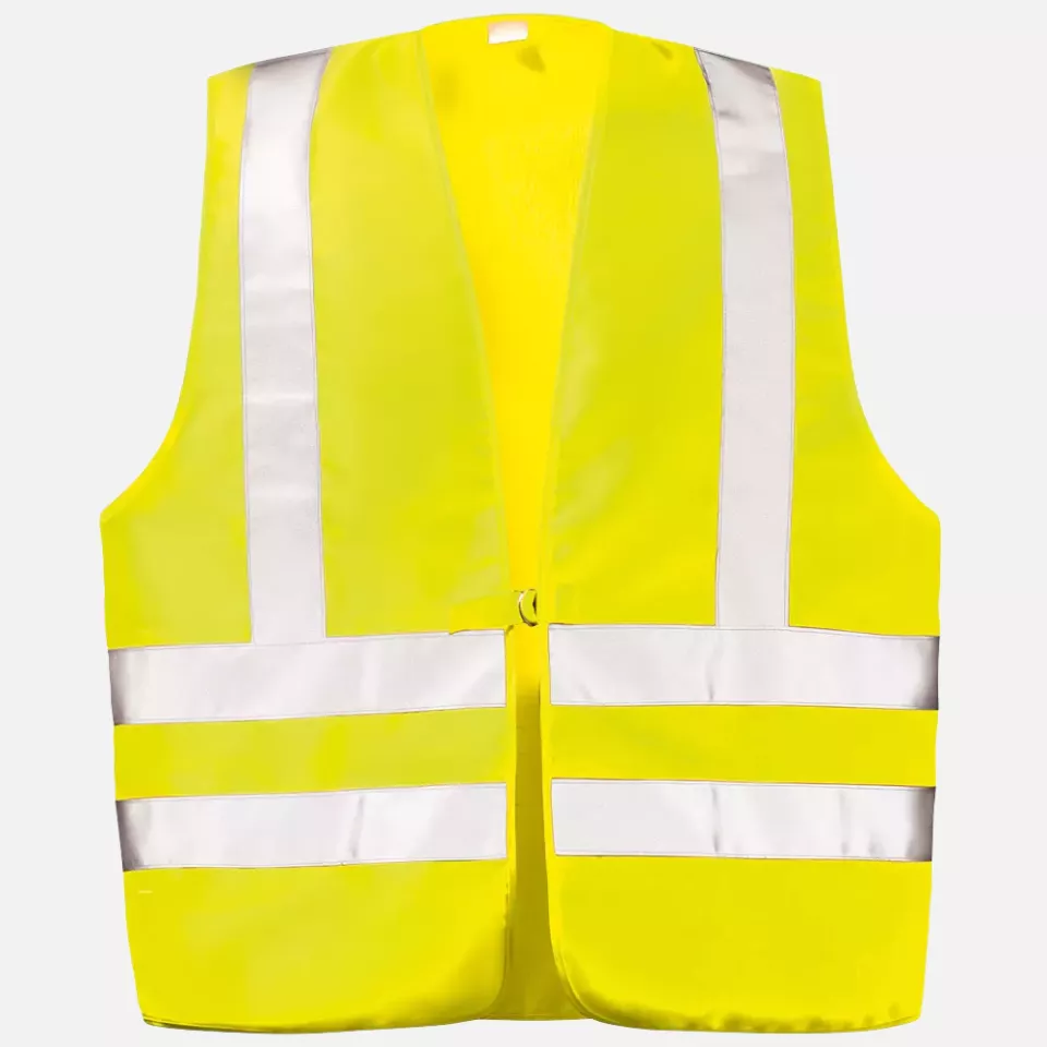 WICA 2261, TEX MAX High Vis Vest with Shoulder Reflective Tape, Yellow, image 1, gallery thumbnail