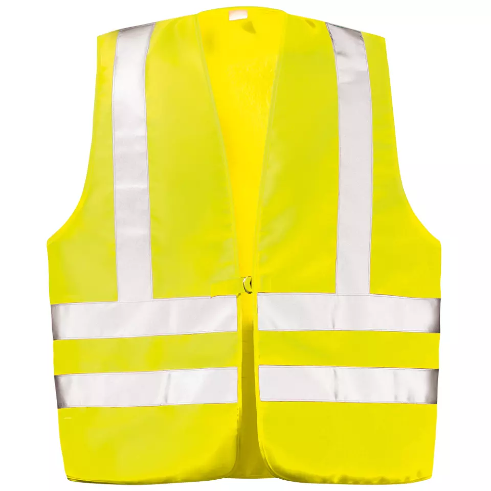 WICA 2261, TEX MAX High Vis Vest with Shoulder Reflective Tape, Yellow, image 1, gallery thumbnail