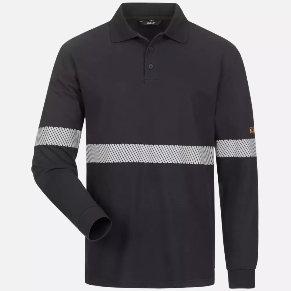 ELYSEE 23407, KUNIBERT Multirisk 1/1 Polo Shirt with Reflective Stripes, image 1, gallery thumbnail