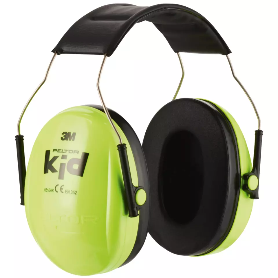 3M 4123, PELTOR OPTIME™ I Peltor Kids, Capsule Ear Protection, Neon Green, image 1, gallery thumbnail