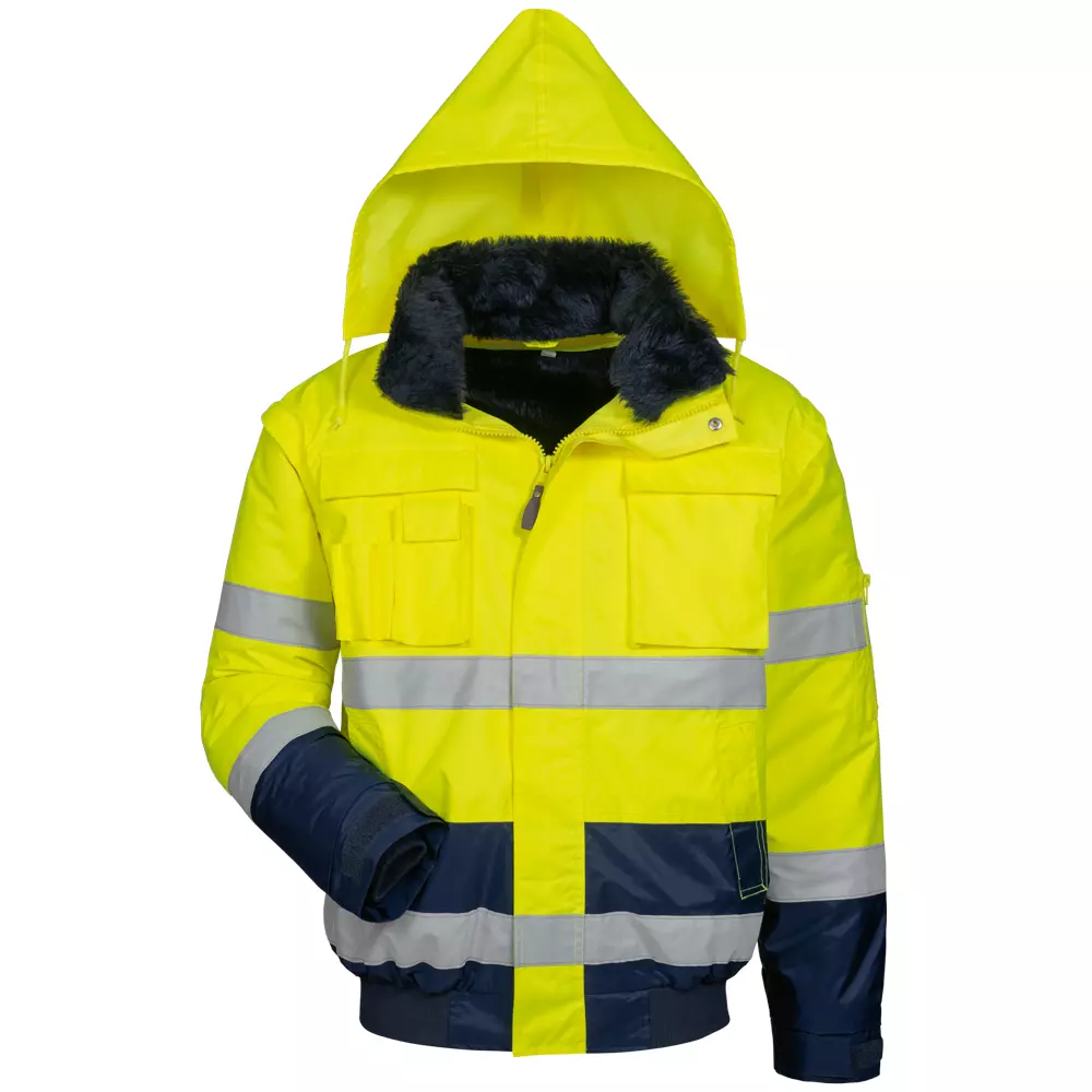 ELYSEE 23558, SIEGFRIED High Vis Pilot Jacket, Yellow/Navy, image 1