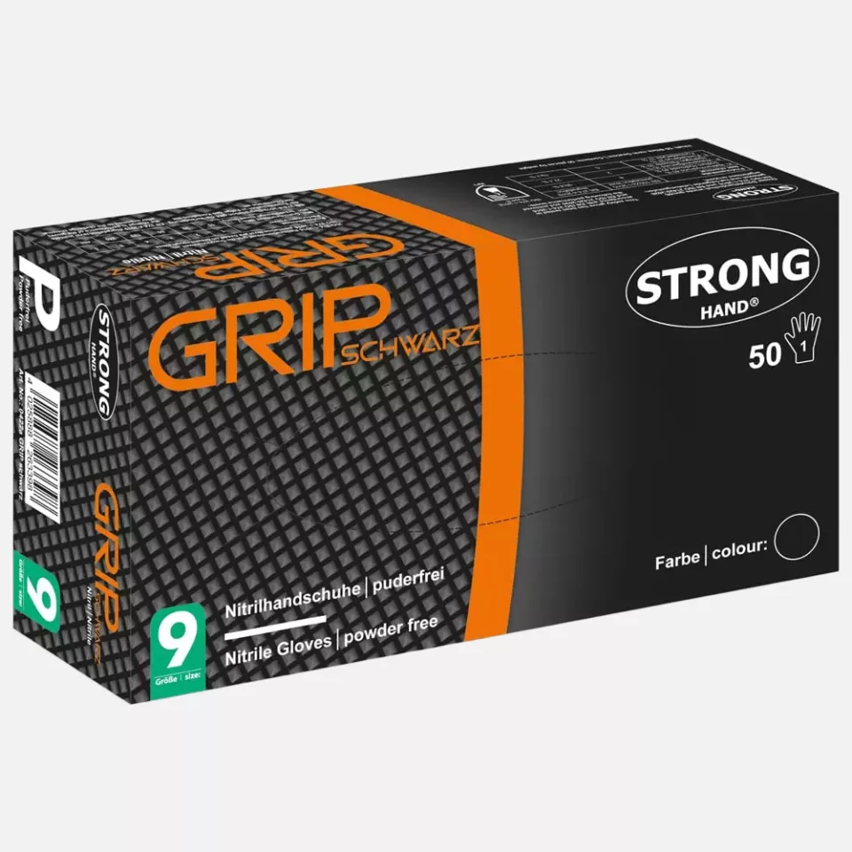 Stronghand 0422, GRIP Gloves, Black, image 1, gallery thumbnail