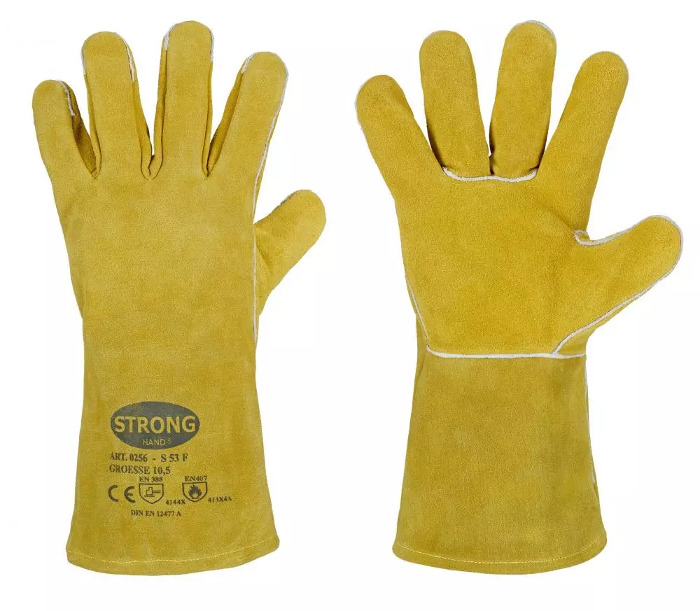 Stronghand 0256, S 53 F Cowsplit Leather Gloves, Size 12