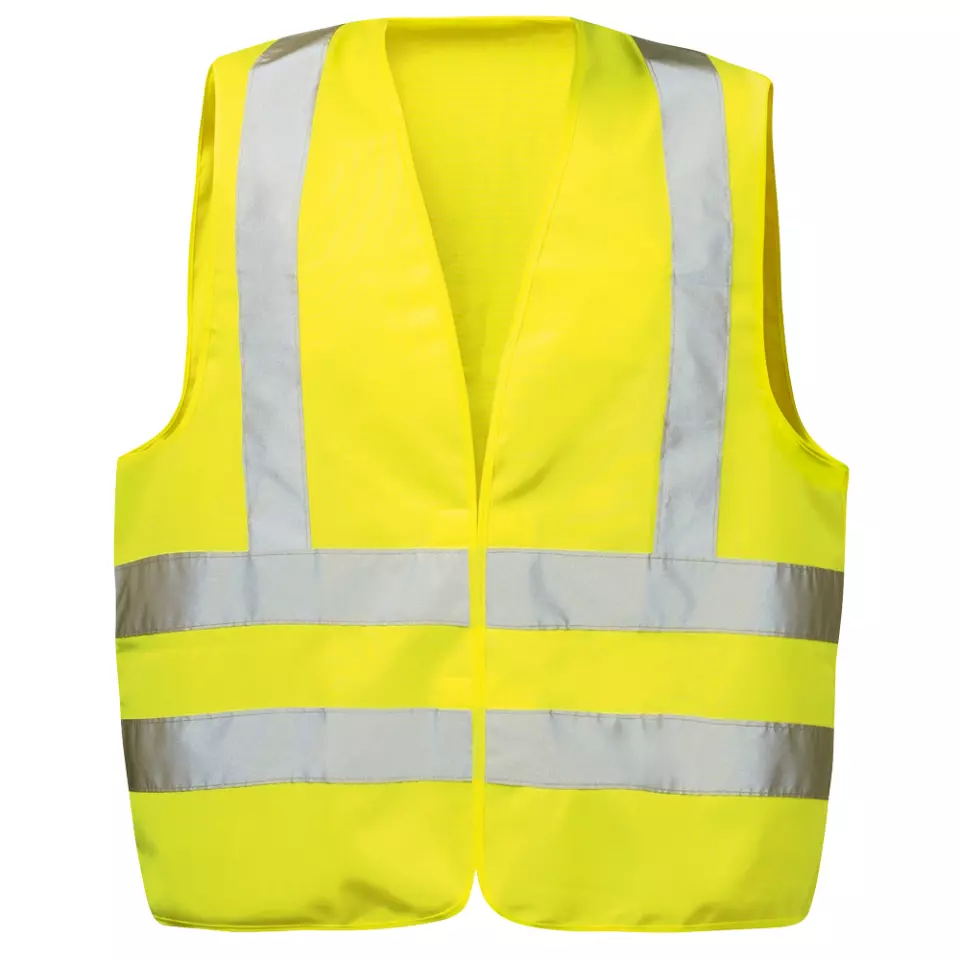 WICA 22681, TEX EGON High Vis Vest with Shoulder Reflective Tape, Yellow, image 1, gallery thumbnail