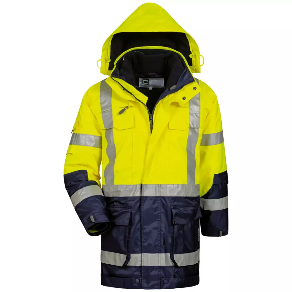 ELYSEE 23421, JEKYLL High Vis Parka, Yellow/Navy, image 1, gallery thumbnail