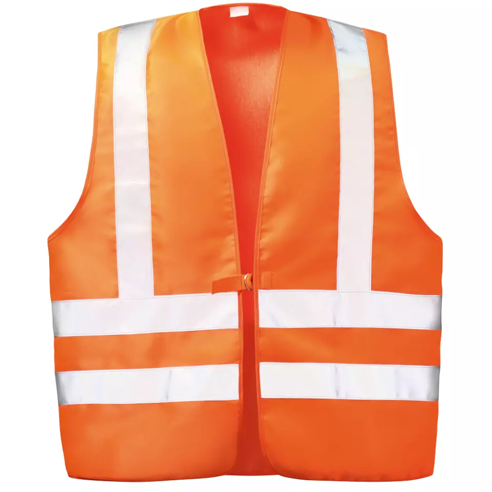 WICA 2262, TEX WILFRIED High Vis Vest with Shoulder Reflective Tape, Orange, image 1, gallery thumbnail