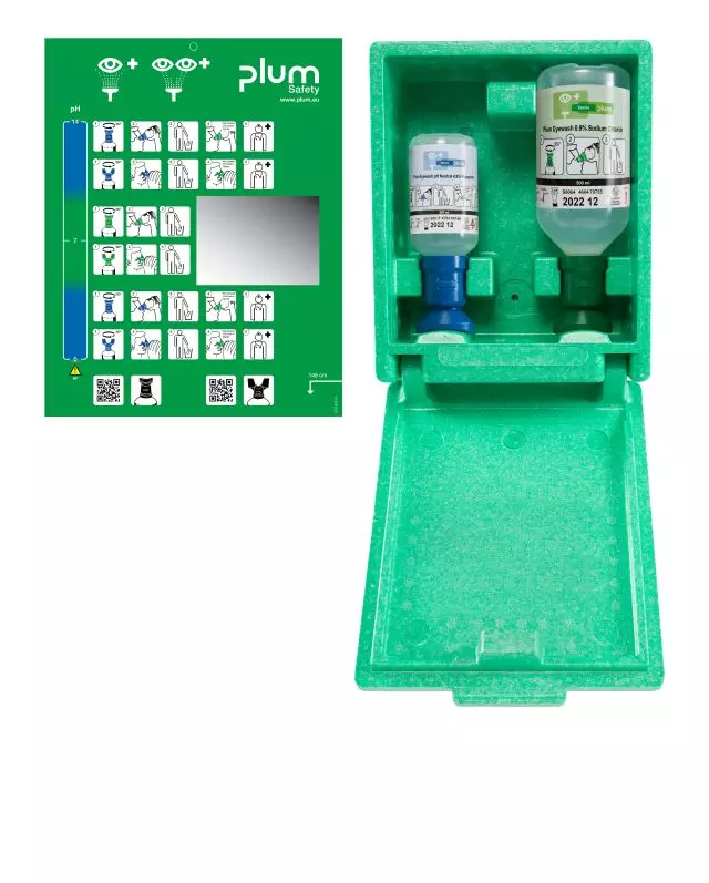 PLUM 81789, Combined Eye Wash Station with Wall Mount, image 1, gallery thumbnail