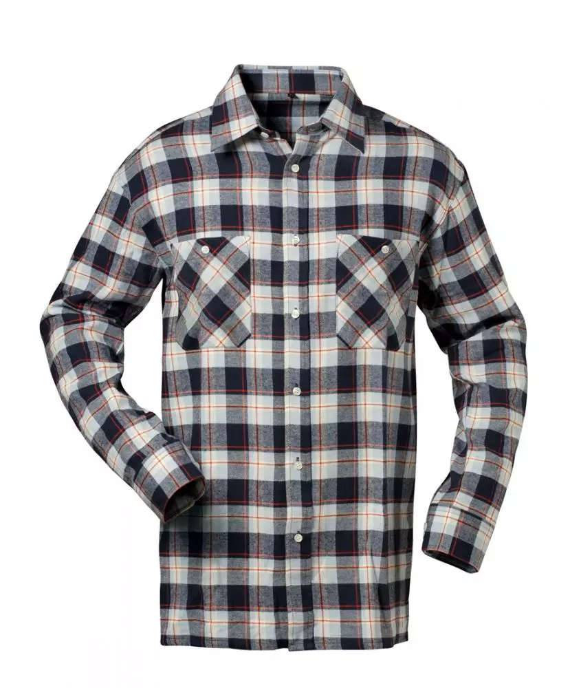 Craftland 1724, OHIO Flannel Shirt, Navy/Blue/Red Checked