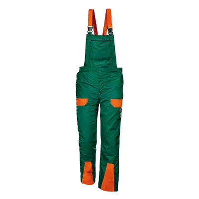 Sir Safety System MC5023, Motorsågsskydd hängselbyxor Cl2-180° gröna, image 1, gallery thumbnail