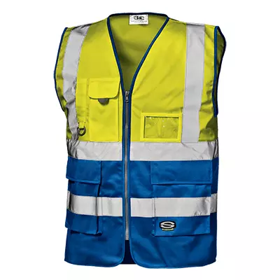 Sir Safety System MC3513ED, Grifone Waistcoat Hi-Vis Yellow/Blue