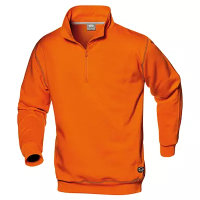 Sir Safety System MC3124H0, Sirflex Zip Collar Sweatshirt Orange
