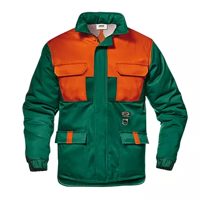 Sir Safety System MC5014, Chainsaw Protection Jacket Class 1-180° Bottle Green/Orange