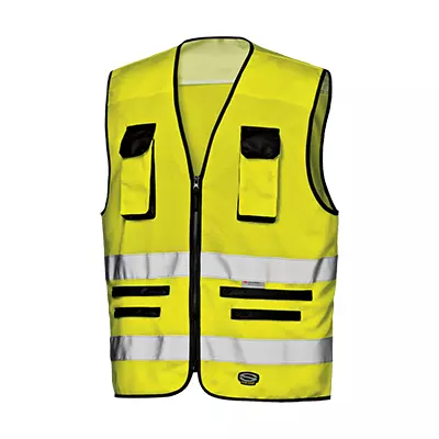 Sir Safety System MC3548E1, Traffic Waistcoat Hi-Vis Yellow