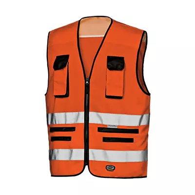 Sir Safety System MC3548H1, Traffic Waistcoat Hi-Vis Orange