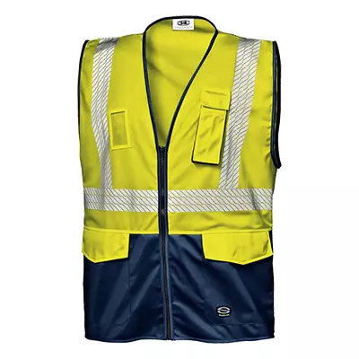Sir Safety System MC3517, Sparviero Waistcoat Hi-Vis Yellow/Blue
