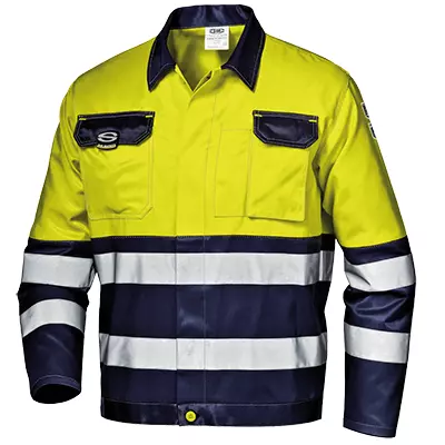 Sir Safety System MC3519ED, Mistral Color Short Jacket Hi-Vis Yellow/Blue