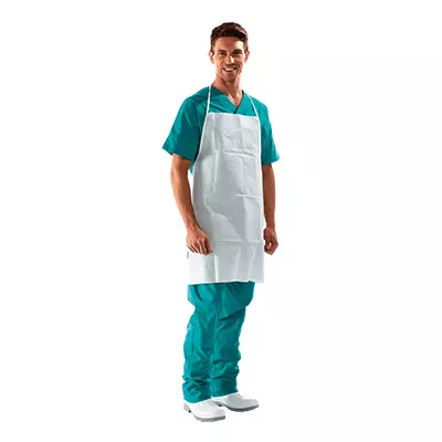 Sir Safety System MC5115K1U, Chemtex Apron White, image 1, gallery thumbnail