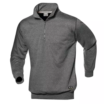 Sir Safety System MC3124BM, Sirflex Zip Collar Sweatshirt Melange Grey