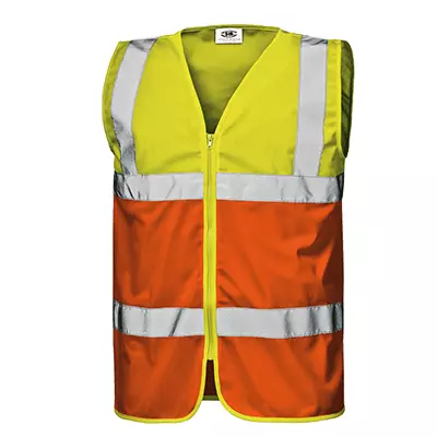 Sir Safety System MC3534, Nibbio Waistcoat Hi-Vis Orange/Hi-Vis Yellow